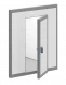 Дверной блок с распашной дверью Polair 2560х1200х80 (св.пр.1850х800)